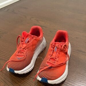 Hoka One One mens tomato red Sneakers